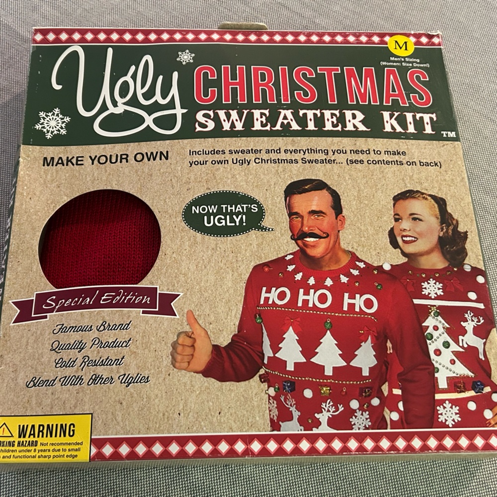 NEW Red Ugly Christmas Sweater Kit